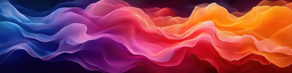 Obraz premium Abstract colorful waves creating a dynamic visual flow.