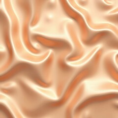 Fototapeta premium A piece of fabric with a pattern of orange and white. The fabric is smooth and shiny, and it looks like it's made of silk. The pattern is very intricate and detailed