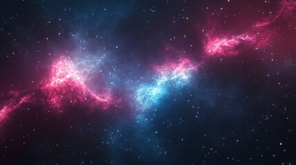 Naklejka premium Cosmic Nebula in the Vastness of Space