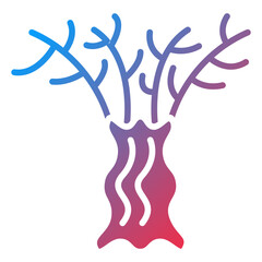 Fototapeta premium Scary Tree Icon Style