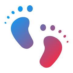 Baby Feet Icon Style