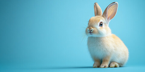 Obraz premium A rabbit on a white background.