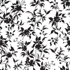 botanical floral vector seamless pattern with roses herbs and leaves big set background with flowers