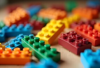 Obraz premium Plastic building blocks