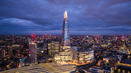 Bustling cityscape of London, UK