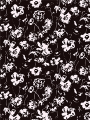 botanical floral vector seamless pattern with roses herbs and leaves big set background with flowers