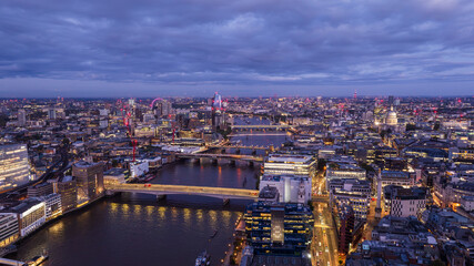 Bustling cityscape of London, UK