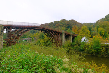 Fototapeta premium Autumn awe, in Ironbridge, October, 2024.