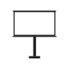 Billboard blank isolated on white background.