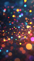 Neon design elements light glow and flash technology abstract background. Fractal lights moving fast. Speed concept. High quality photo
