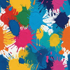 seamless pattern with colorful splashes