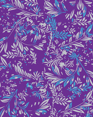 colorful fabric pattern and floral motifs 