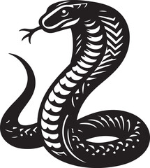 illustration of a black snake