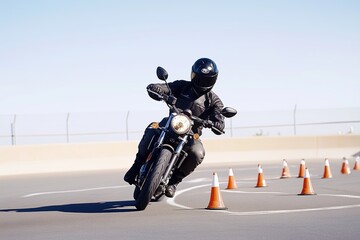 Rider performing figure-eight for training