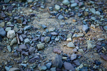 soil and small stones in dry land