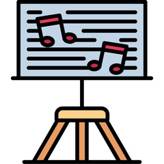 Music Stand with Sheet Music icon