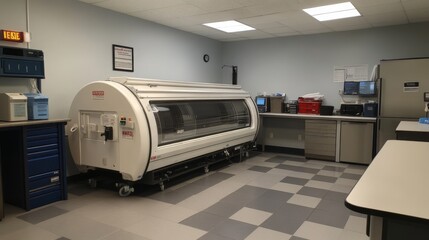 Wound care hyperbaric chamber with backup power and setup