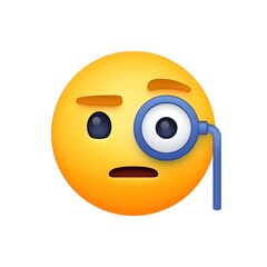 Naklejka premium Thinking Emoji