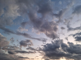 It is a magnificent sunset sky.