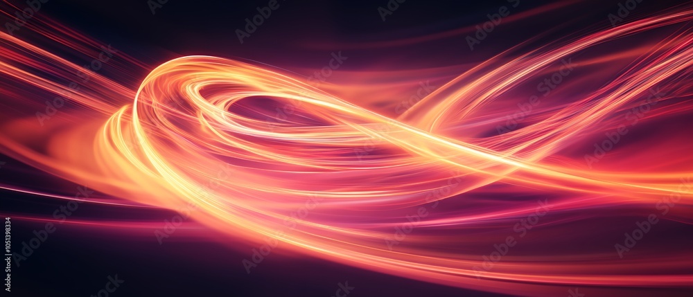 Canvas Prints a colorful, swirling pattern of lines and dots in a dark background. concept of movement and energy,