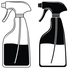Sprayer bottle vector illustration. Cleaner spray vector icon.