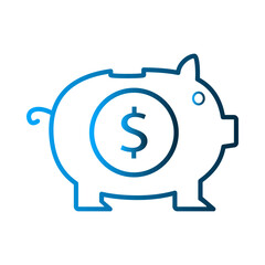 Fototapeta premium Piggy Bank icon template