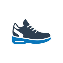 Fitness Running Shoe Icon on white background