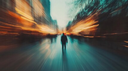 Dreamlike motion blur photo effect mockup