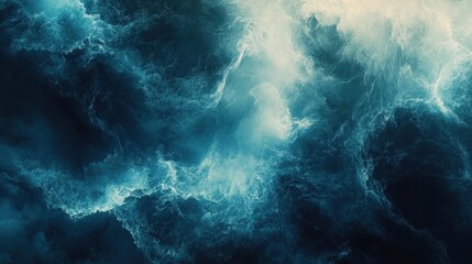 Fototapeta premium Abstract blue and white clouds texture, swirling patterns, ethereal and dreamy.