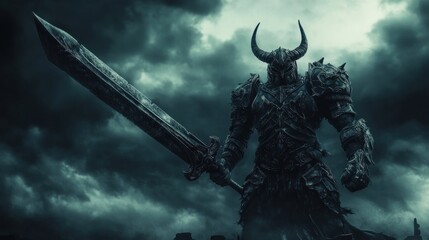 Fototapeta premium Dark Knight Warrior