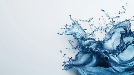 Obraz premium Abstract capture of multiple waves overlapping, frozen midmotion, wave overlap, abstract water splash