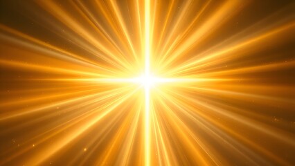 Obraz premium Beams of radiant golden light, cross shape