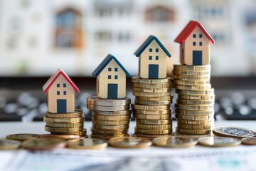 Rising Home Prices, Coin Stacks, Financial Growth