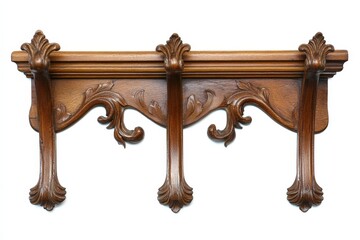 Antique Ornate Carved Wooden Shelf.