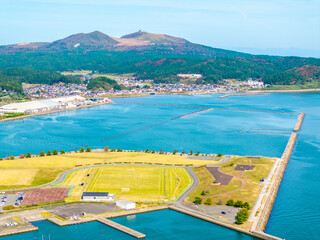 OGAマリンパークと寒風山（秋田県男鹿市）