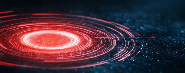 Obraz premium Abstract red and blue light waves on a dark background, creating a luminous swirl effect.