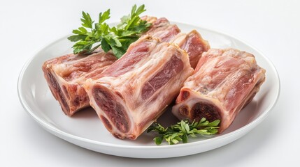Fototapeta premium Taiwanese traditional food pork knuckle isolated on white background for Chinese Lunar New Year meal