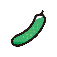 Cucumber outline icon for graphic design, apps and websites