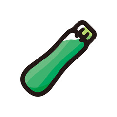 Zucchini outline icon for graphic design, apps and websites