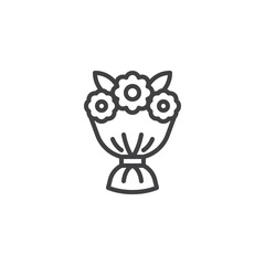 Wedding Bouquet line icon