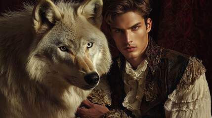 Man with a Wolf