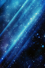 Blue starry galaxy liquid waves shining stars