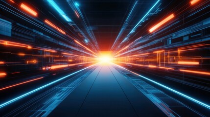 Neon Lights Tunnel