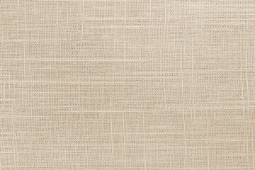 Brown linen fabric cloth texture for background, natural textile pattern.