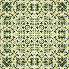 Obraz premium Azulejos portugal. Turkish ornament. Moroccan tile mosaic. Mediterranean seamless Pattern Vector