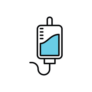 recommend clip art: IV Bag vector icon isolated on white background