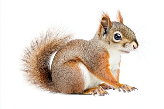 recommend clip art: Squirrel isolated on a white background, watercolor 