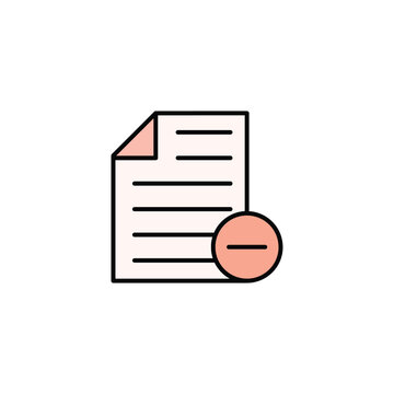 recommend clip art: Remove document vector icon isolated on white background
