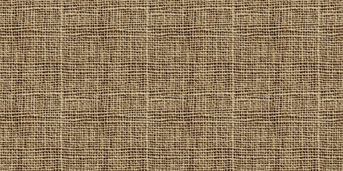 Rustic burlap texture with woven, natural fibers and earthy tones. seamless background pattern