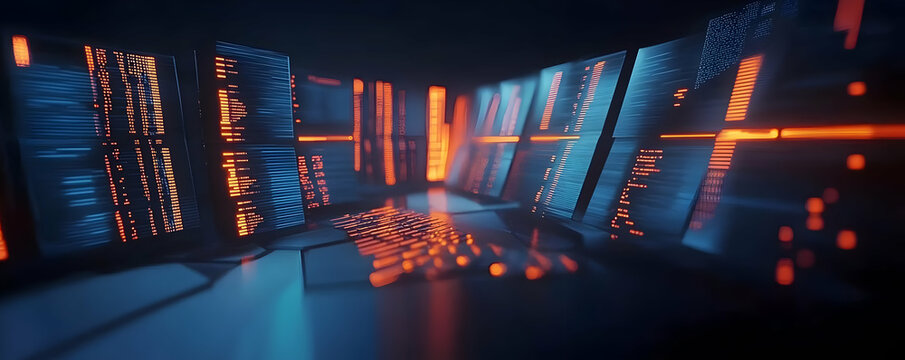 Glowing Data Streams on Computer Screens